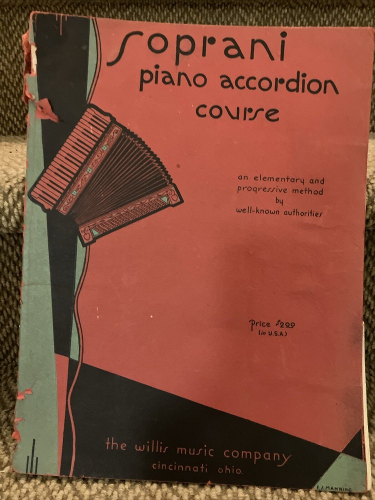 Vintage 1934 Soprani Piano Accordion Sheet Music – See Description 🪗 128 Pages