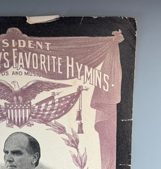 PRESIDENT McKINLEY’s FAVORITE HYMNS Sept 1901 Sheet Music Nearer My God To Thee