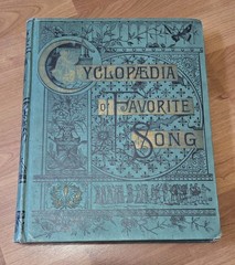 Antique 1895 Cyclopedia of Favorite Songs HC Victorian Sheet Music Song Book