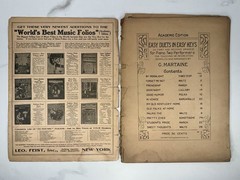 1909 Easy Duets In Easy Keys Piano Music Book G Martaine Illustrated Cover Folio