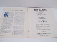 Wesley Schaum 1963 Music For Children Sunday School Hymns Piano Music Booklet