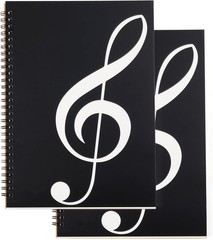 160 Pages Composition Staff Paper Notebook Set – 2 Pack with Smooth Page Turning