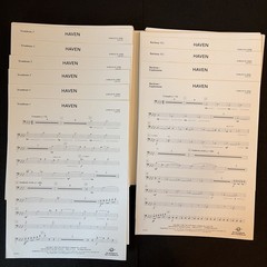 Haven Adrian B Sims Complete Concert Band Score & Parts Grade 4 FJH B1881 Unused