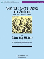 Sing The Lord&rsquo;s Prayer with Orchestra for High Voice Eb Piano Music Book Audio