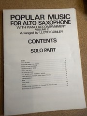 1970&rsquo;s Alto Saxophone With Piano Songbook With Pull Put Sheet! Very Good Cond