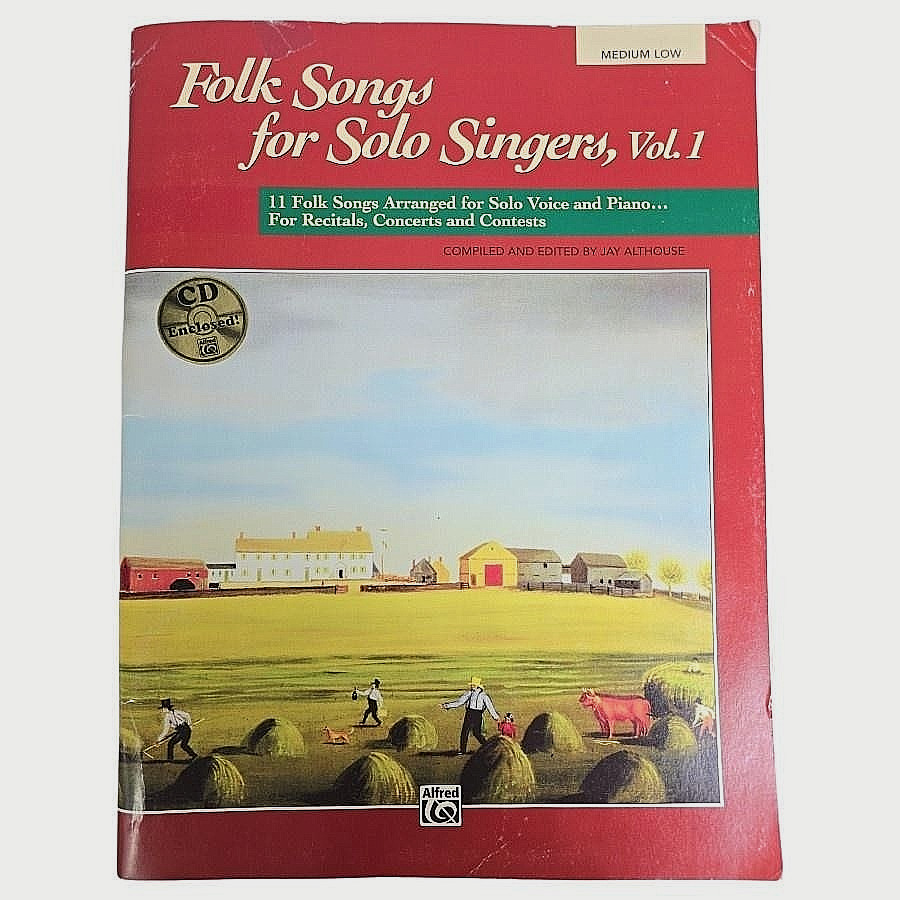 Folk Songs For Solo Singers Vol 1 Medium Low Songbook CD Alfred Music Book
