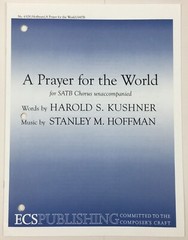 A Prayer For The World SATB Chorus Unaccompanied Sheet Music Stanley M Hoffman