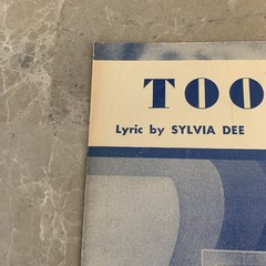 Vintage 1951 Sheet Music Poster – Nat King Cole – Too Young