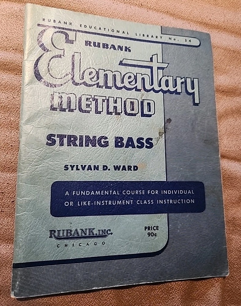 RUBANK ELEMENTARY METHOD STRING BASS Sylvan D Ward Estate of Ray Brown 30s/40s