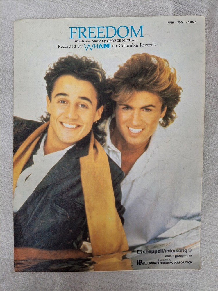 Wham! Freedom Sheet Music Book Columbia Records