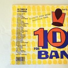 Vintage « 101 for Band » Sheet Music Book Charles Hansen 2nd Eb Alto Saxophone
