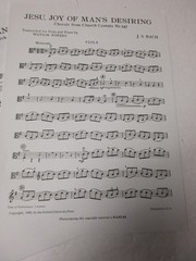 J S Bach Jesu, Joy of Man&rsquo;s Desiring Viola and Piano Sheet Music Watson Forbes