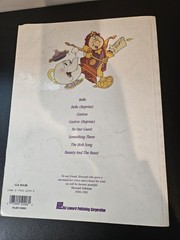 Vintage 1991 Disney Beauty and the Beast Easy Piano Songbook Sheet Music Menken