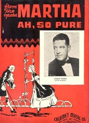 Martha Ah, So Pure Opera 1938 Vintage Sheet Music