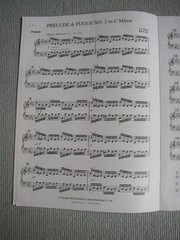 Sheet music Prelude & Fugue No.2 in C Minor for Keyboard Piano J S Bach BWV 847