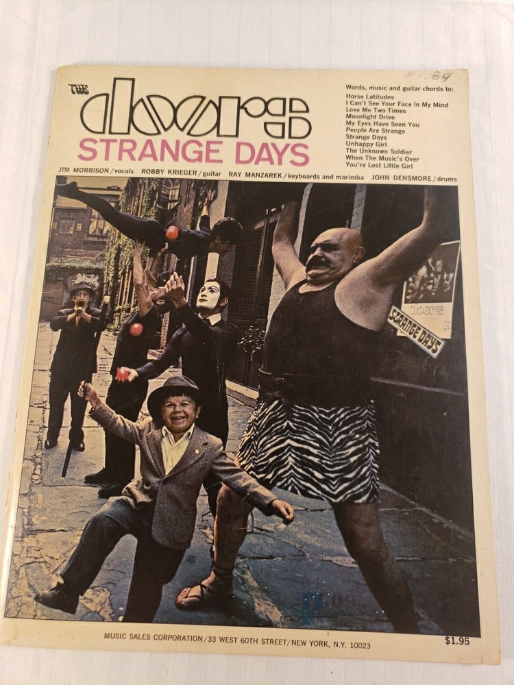 The DOORS Strange Days songbook orig 1968 Nipper Music