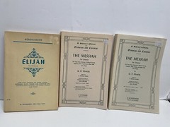 LOT OF ORATORIOS ELIJAH AND THE MESSIAH G F HANDEL AND MANDELSSOHN AND BONUS BKS