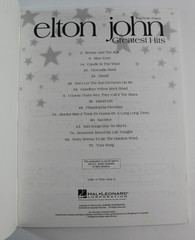 Elton John Greatest Hits Songbook Big Note Piano Sheet Music Hal Leonard Vintage