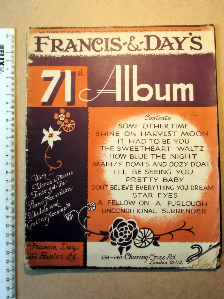FRANCIS & DAY&rsquo;S 71ST ALBUM 12 SONGS 32 PAGES