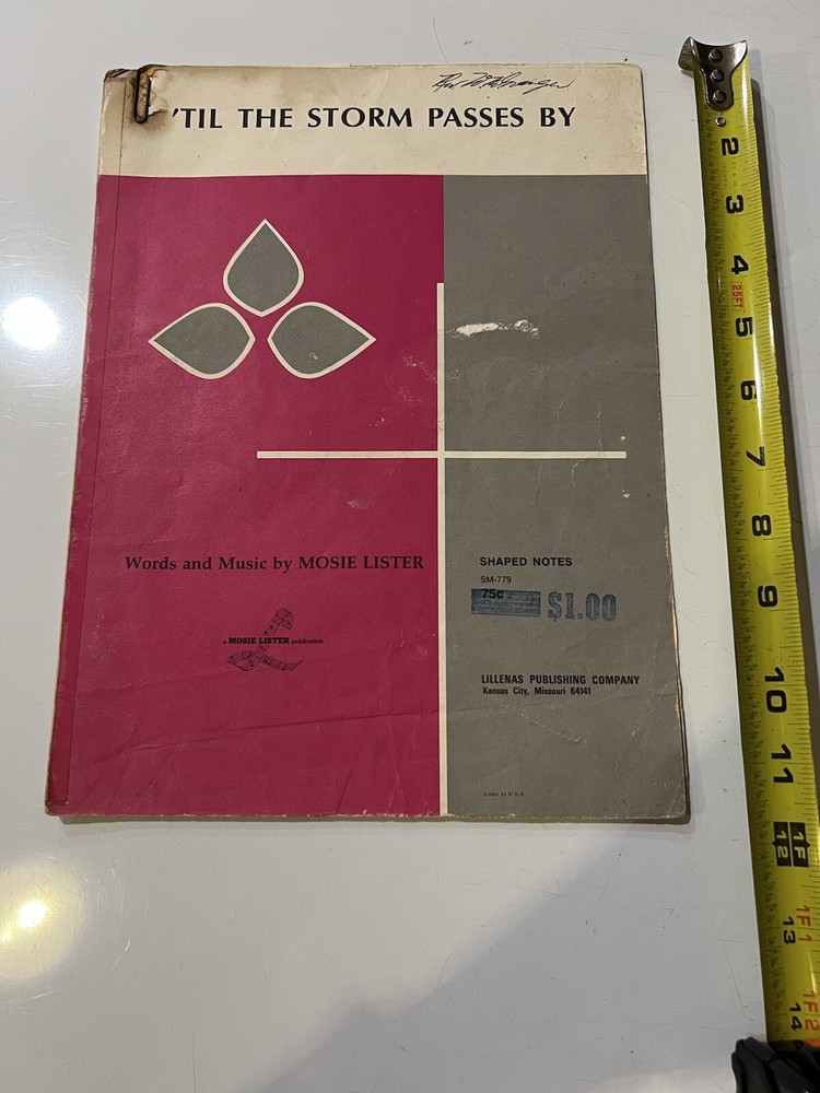 Til The Storm Passes By Mosie Lister Lillenas Publishing Co. 1958 Sheet Music