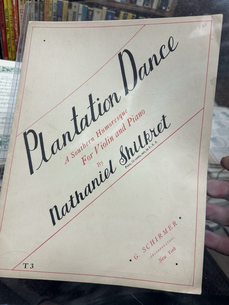 K 1930 Piano/Violin Piano Novelty Sheet Music PLANTATION DANCE By Shilkret