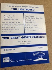 Vintage Southern Gospel Sheet Music The Lighthouse Shape Notes 1971 Piano Voice