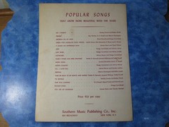 VINTAGE SOUTH SHEET MUSIC Ray Charles PB 1941 Music by Benny Moten & T. Hayes VG