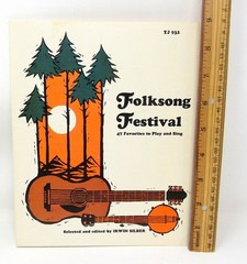 Folksong Festival Music Book 1967 Piano Voice 47 Old New Songs Scholastic Book