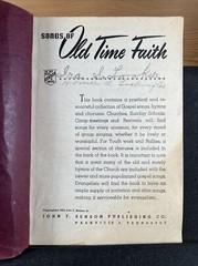 Songs of Old Time Faith by John T. Benson (1953 Paperback Songbook)