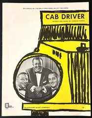 1963 MILLS BROTHERS « CAB DRIVER » SHEET MUSIC
