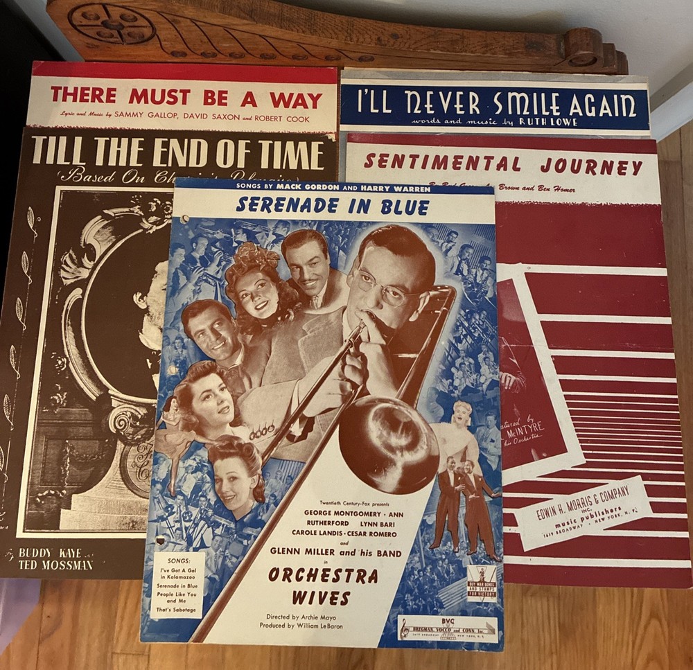 Vintage Antique Mixed Lot of 5 Sheet Music From 1930’s Various Artists Genres #D