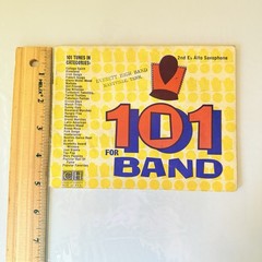 Vintage « 101 for Band » Sheet Music Book Charles Hansen 2nd Eb Alto Saxophone