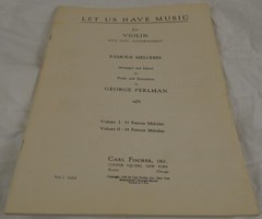 1943 Sheet Music Let Us Have Music for Violin/ Piano Accompaniment G. Pearlman