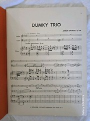Dvorak Dumky Trio Opus 90 For Piano, Violin, And Cello