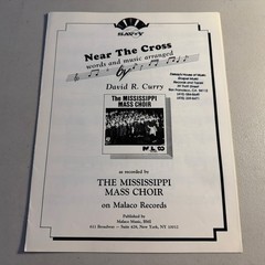 Near the Cross Sheet Music By David Curry – The Mississippi Mass Choir – 1989
