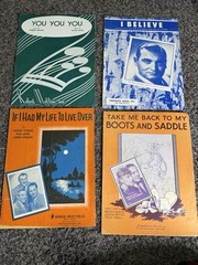 Lot of 22 Vintage Sheet Music 1940s-1950s Bing Crosby Pat Boone Standards