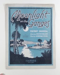 1926 sheet music MOONLIGHT ON THE GANGES piano & ukulele « fox-trot oriental » {a}