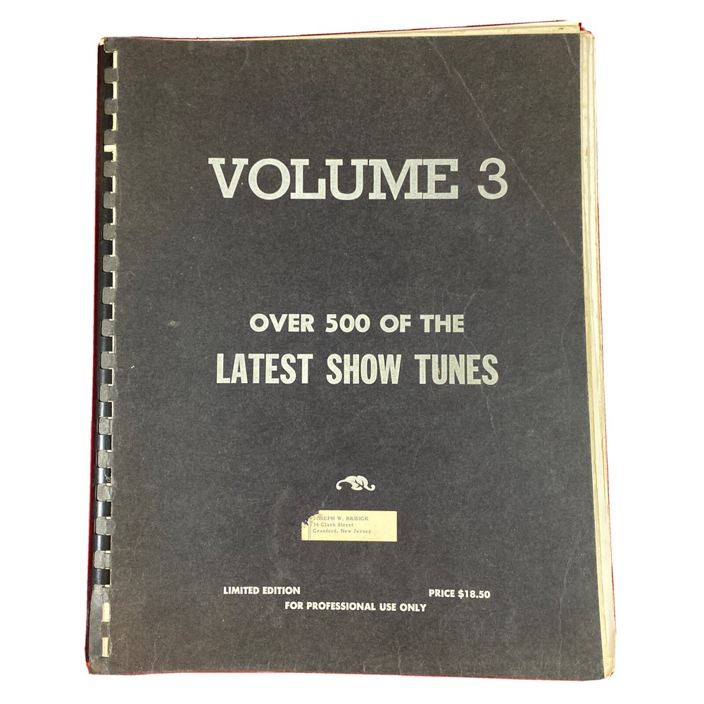 Vintage Volume Three Over 500 of the Latest Show Tunes Sheet Music Piano