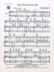 They Won&rsquo;t Know Me Sheet Music Wish You Were Here 1952 Musical Harold Rome