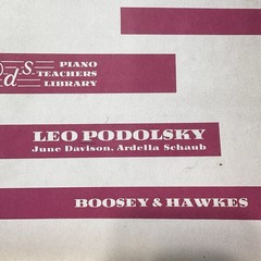 Repetoire Album Upper Elementary II Piano Solo Songbook Podolsky 1964