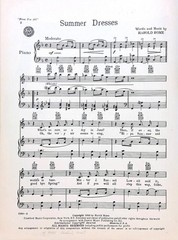 Summer Dresses Sheet Music Bless You All 1950 Musical Flop Harold Rome