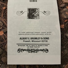 Albert E Brumley Olde Time Camp Meetin Songs 1971 Vintage Gospel Songbook Music