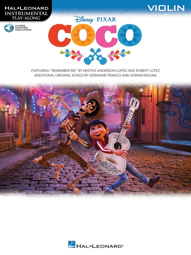 Coco Disney Movie 2017 for Violin Solo Sheet Music Play-Along Book Online Audio
