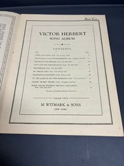 Vintage Victor Herbert Song Album Book II 1938 M. Witmark & Sons Piano Vocal She