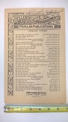 You&rsquo;re The Flower Of My Heart Sweet Adeline 1926 Song Sheet Music Female Voices