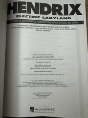 Jimi Hendrix, Electric Ladyland, Guitar Recorded Version, Songbook