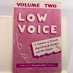 Low Voice Volume 2 Singspiration Hymnal Christian Gospel Solos Church