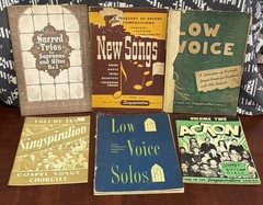 Huge Vintage Gospel Choir Songbook Lot Rodeheaver Low Voice Sacred Music