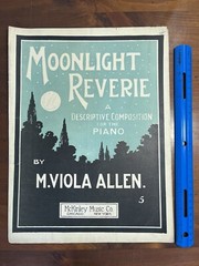 Moonlight Reverie By M Viola Allen Piano Antique Sheet Music Large Format 1904