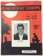 Alone With My Sorrows Piano Guitar Ukulele Sheet Music Gene Autry Calumet 1932